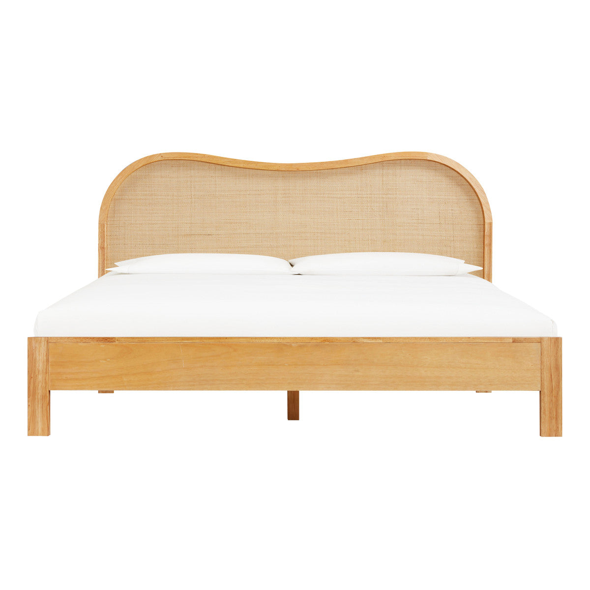 Grappa Natural Wood & Rattan Bed