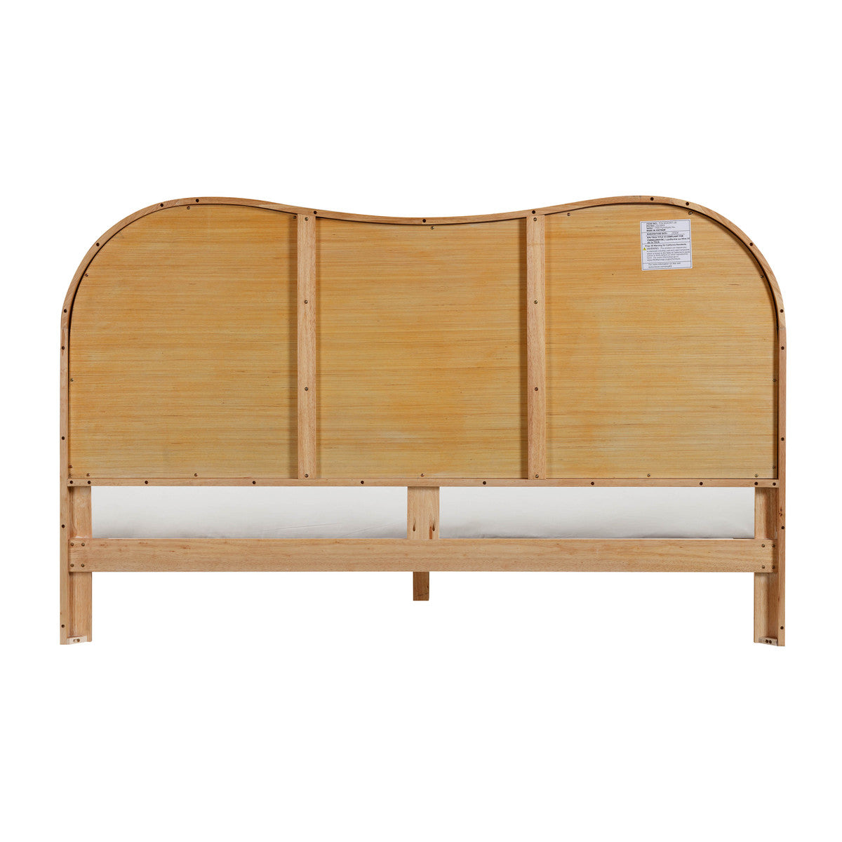 Grappa Natural Wood & Rattan Bed