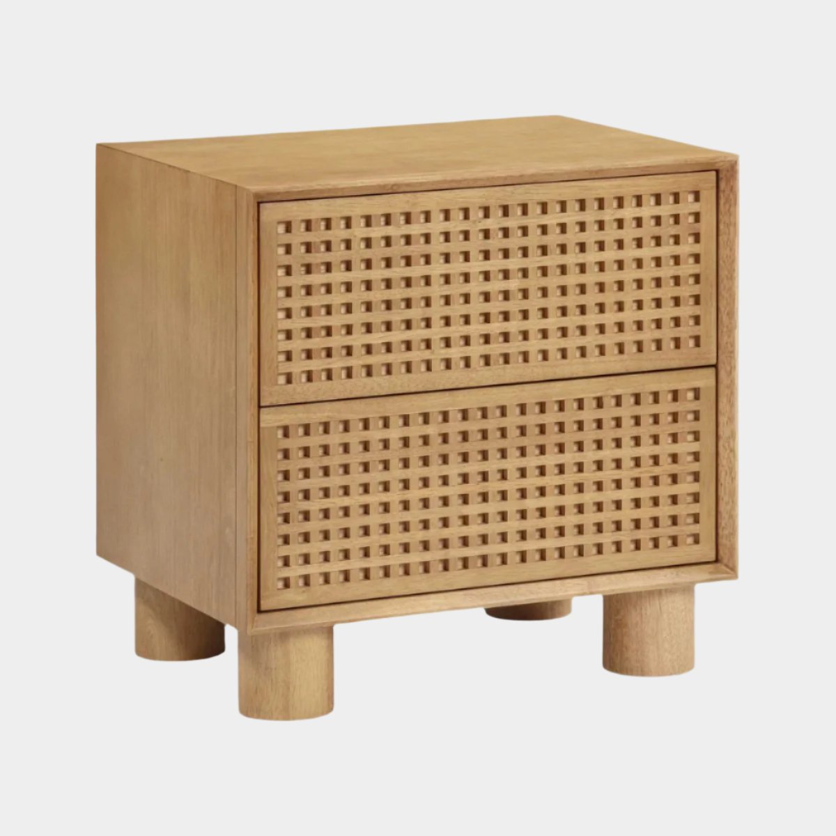 Miles Natural Rubberwood Nightstand