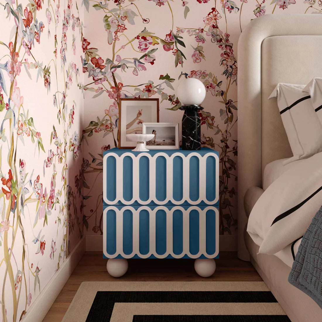 Tori Motif 2-Drawer Nightstand