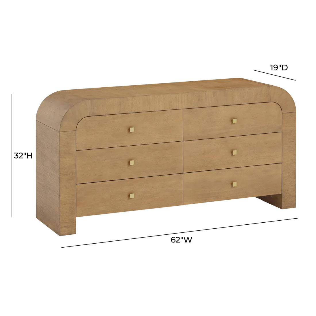 Hump 6 Drawer Dresser