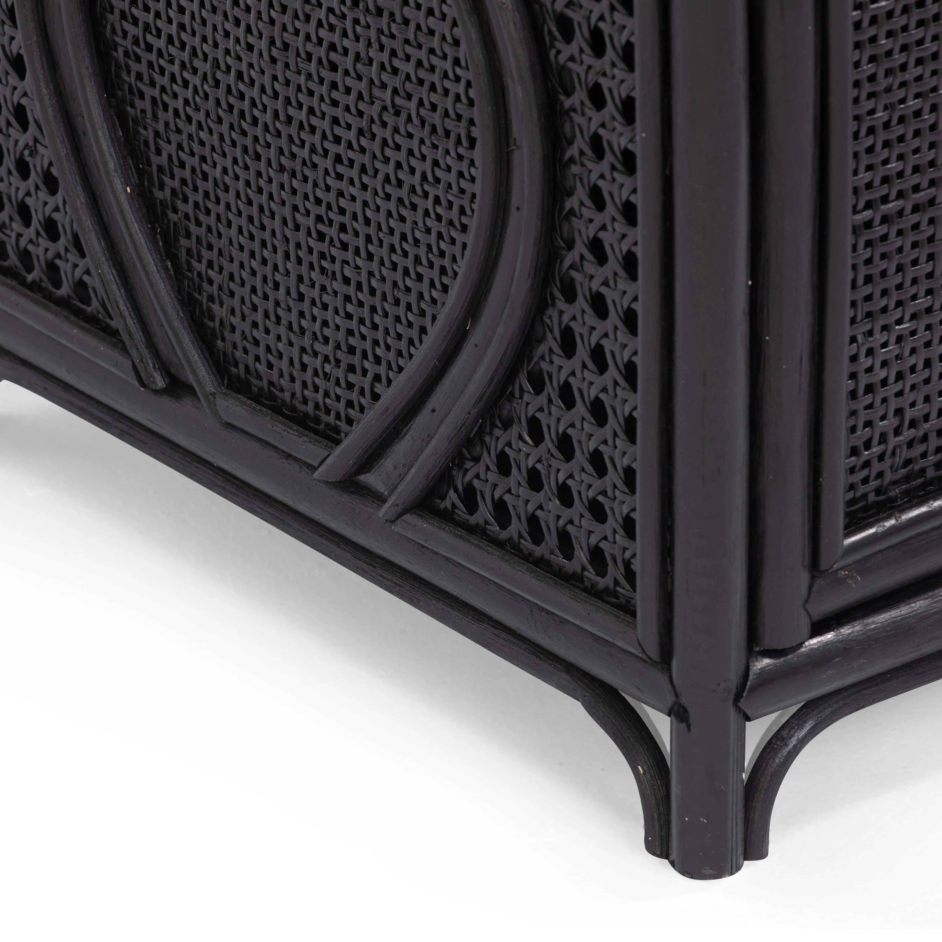 Table de chevet en rotin naturel Tina