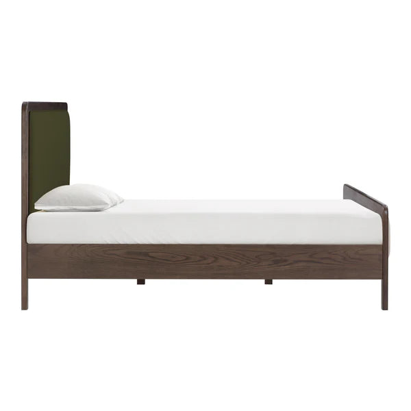 Hella Velvet and Ash Wood Bed