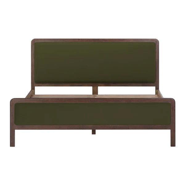 Hella Velvet and Ash Wood Bed