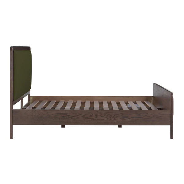 Hella Velvet and Ash Wood Bed