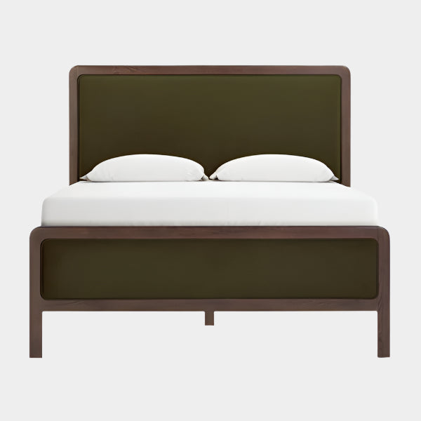 Hella Velvet and Ash Wood Bed