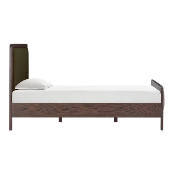 Hella Velvet and Ash Wood Bed