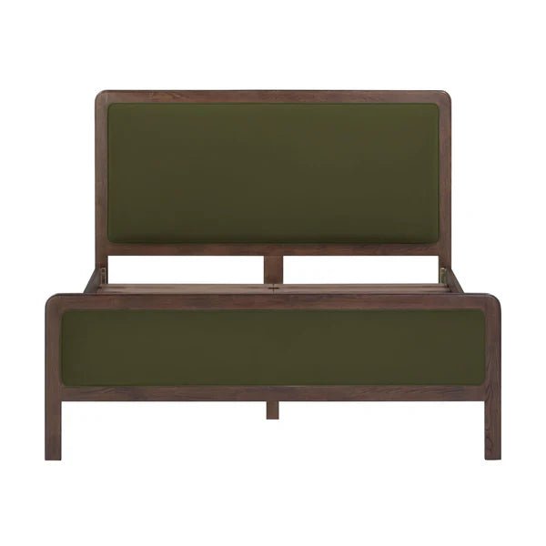 Hella Velvet and Ash Wood Bed