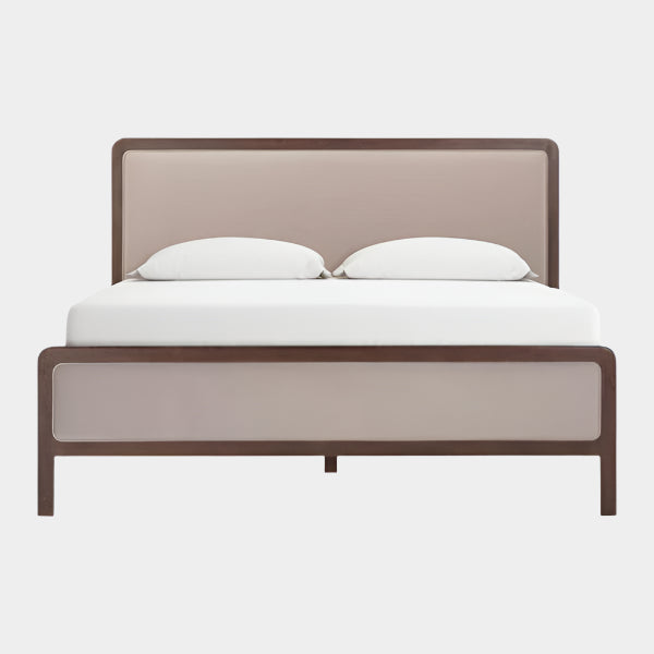 Hella Velvet and Ash Wood Bed