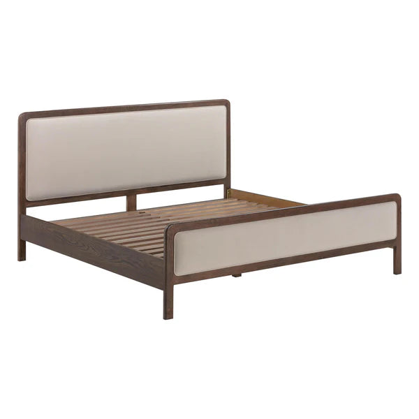 Hella Velvet and Ash Wood Bed