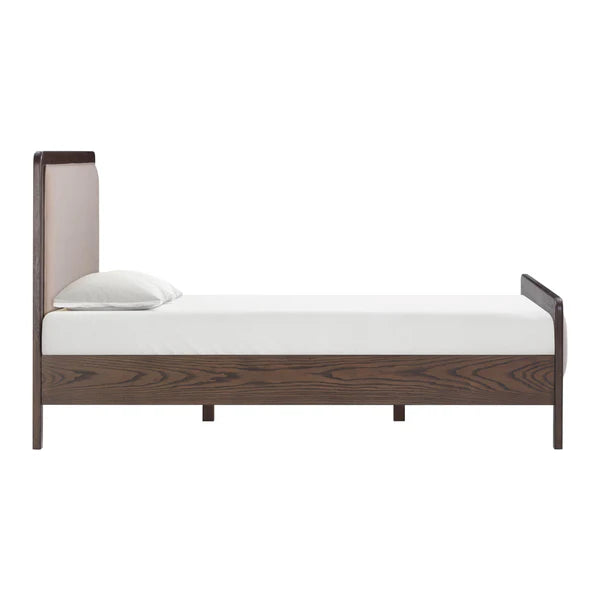 Hella Velvet and Ash Wood Bed