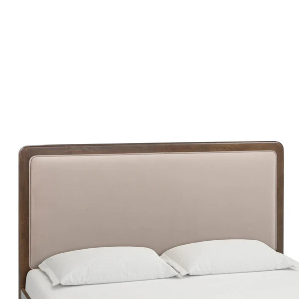 Hella Velvet and Ash Wood Bed