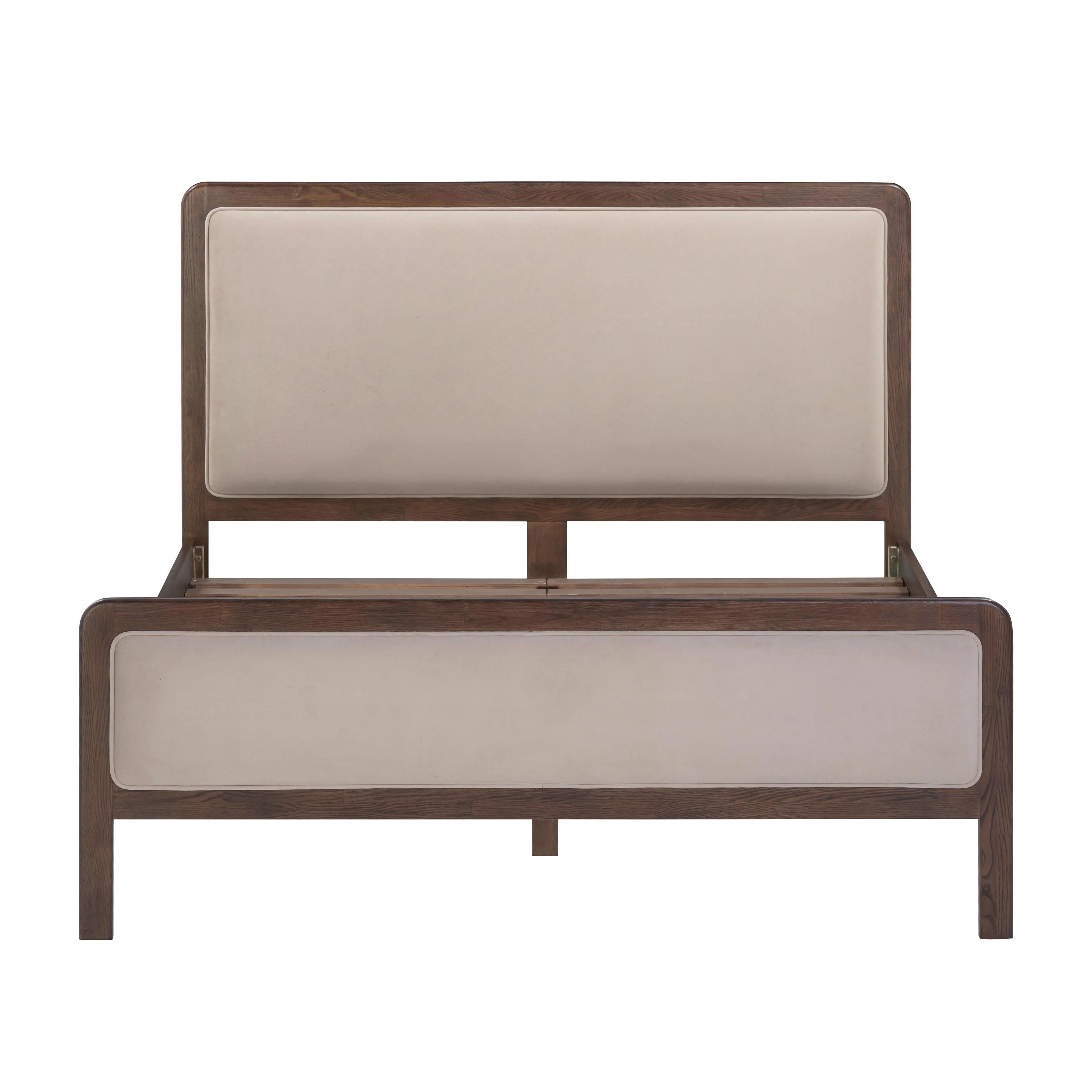 Hella Velvet and Ash Wood Bed