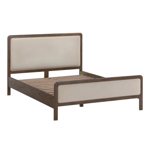 Hella Velvet and Ash Wood Bed