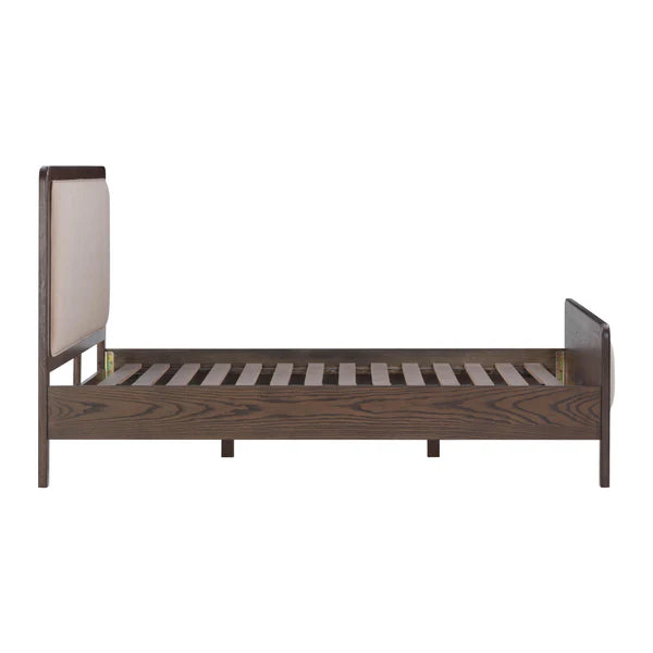 Hella Velvet and Ash Wood Bed