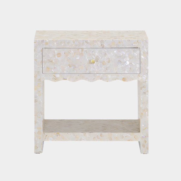 Piara Natural Mother of Pearl Inlaid Nightstand