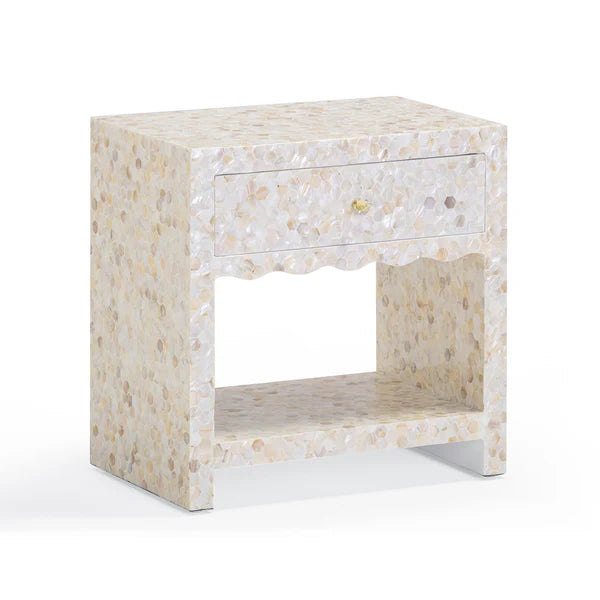 Piara Natural Mother of Pearl Inlaid Nightstand