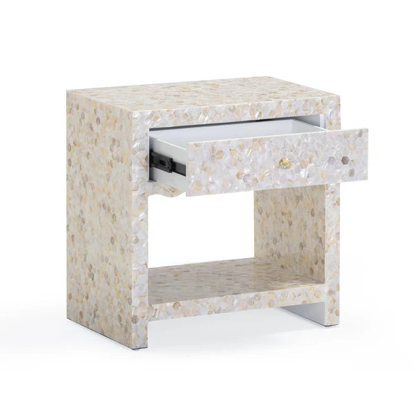 Piara Natural Mother of Pearl Inlaid Nightstand