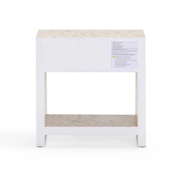 Piara Natural Mother of Pearl Inlaid Nightstand