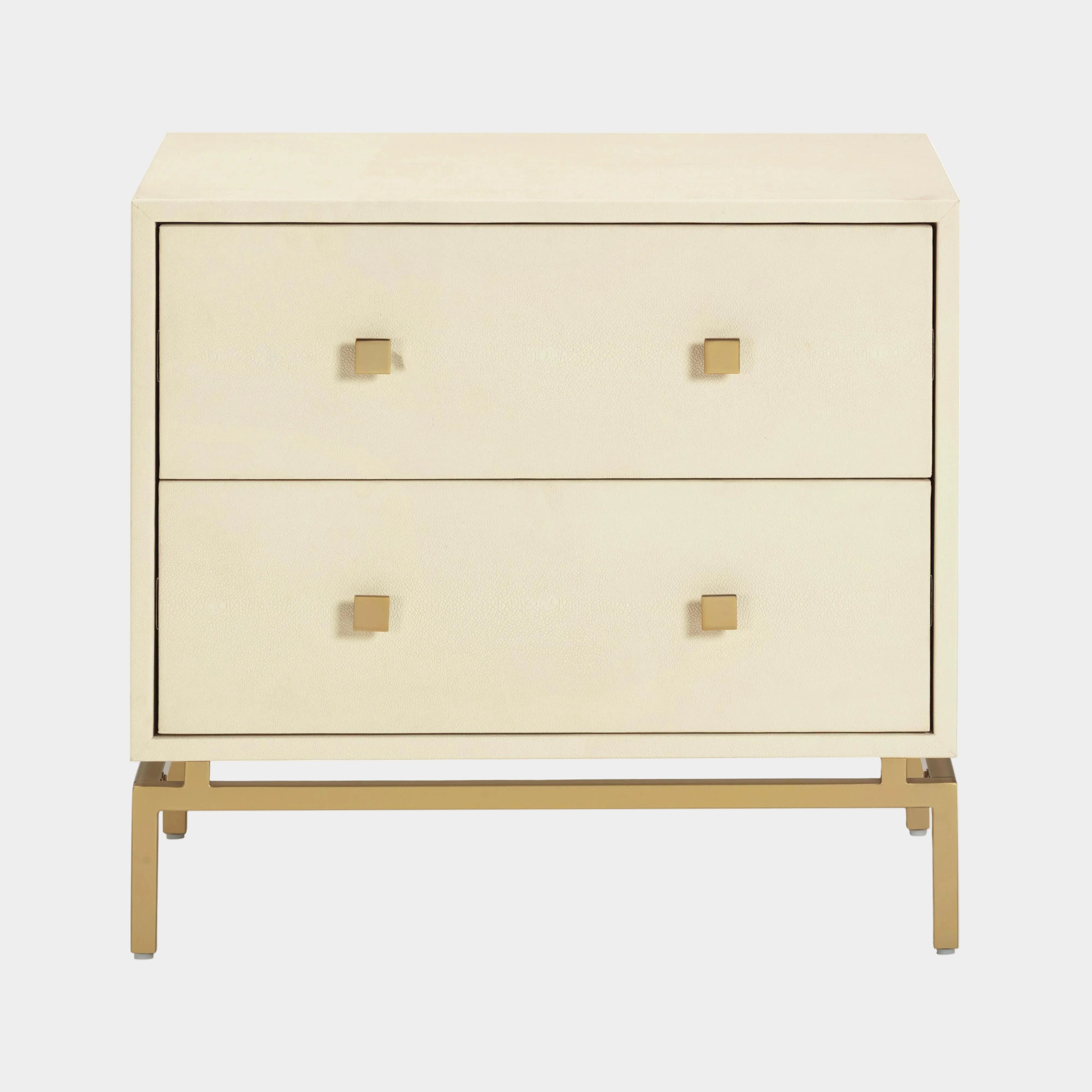 Pesce 25" Faux Shagreen 2-Drawer Nightstand