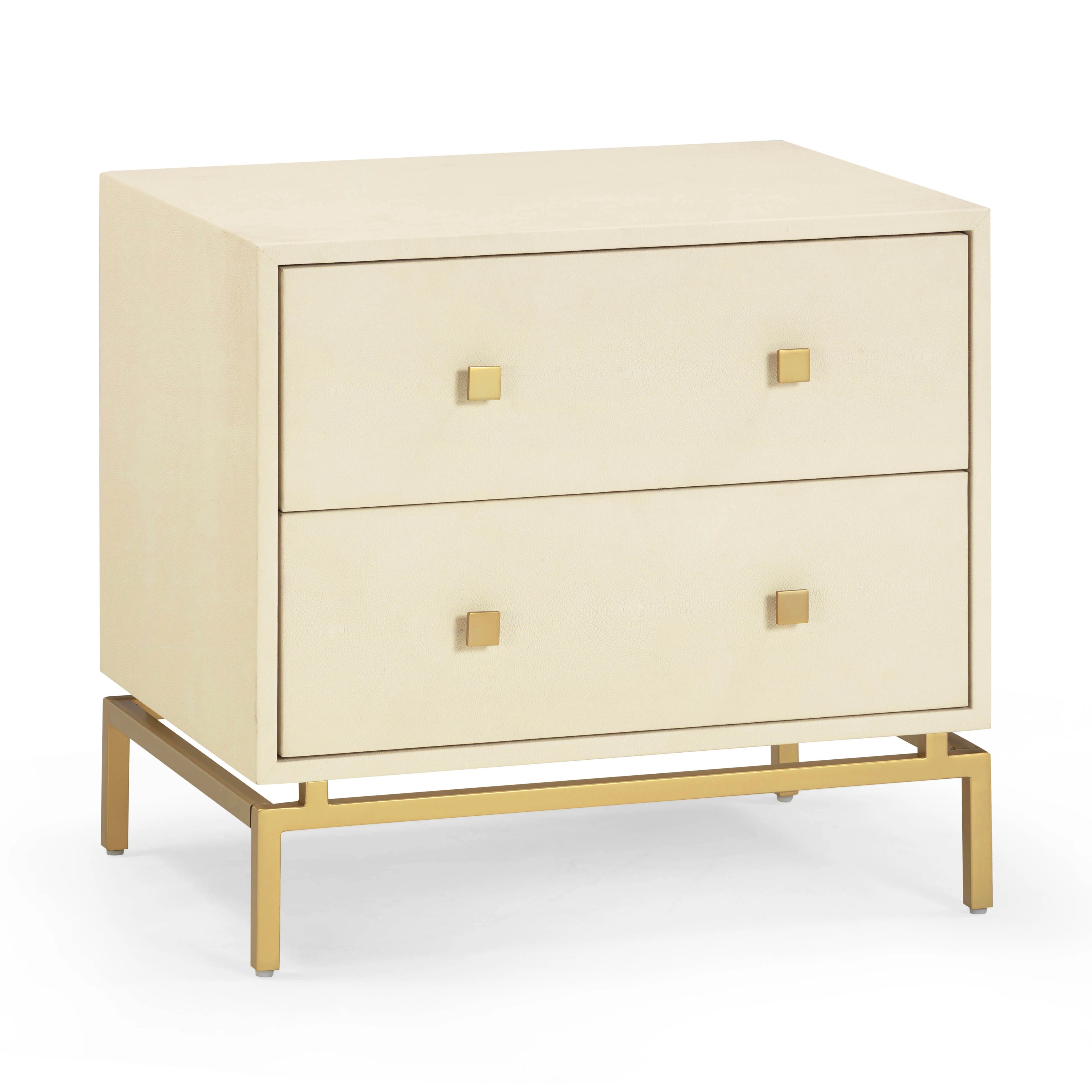 Pesce 25" Faux Shagreen 2-Drawer Nightstand