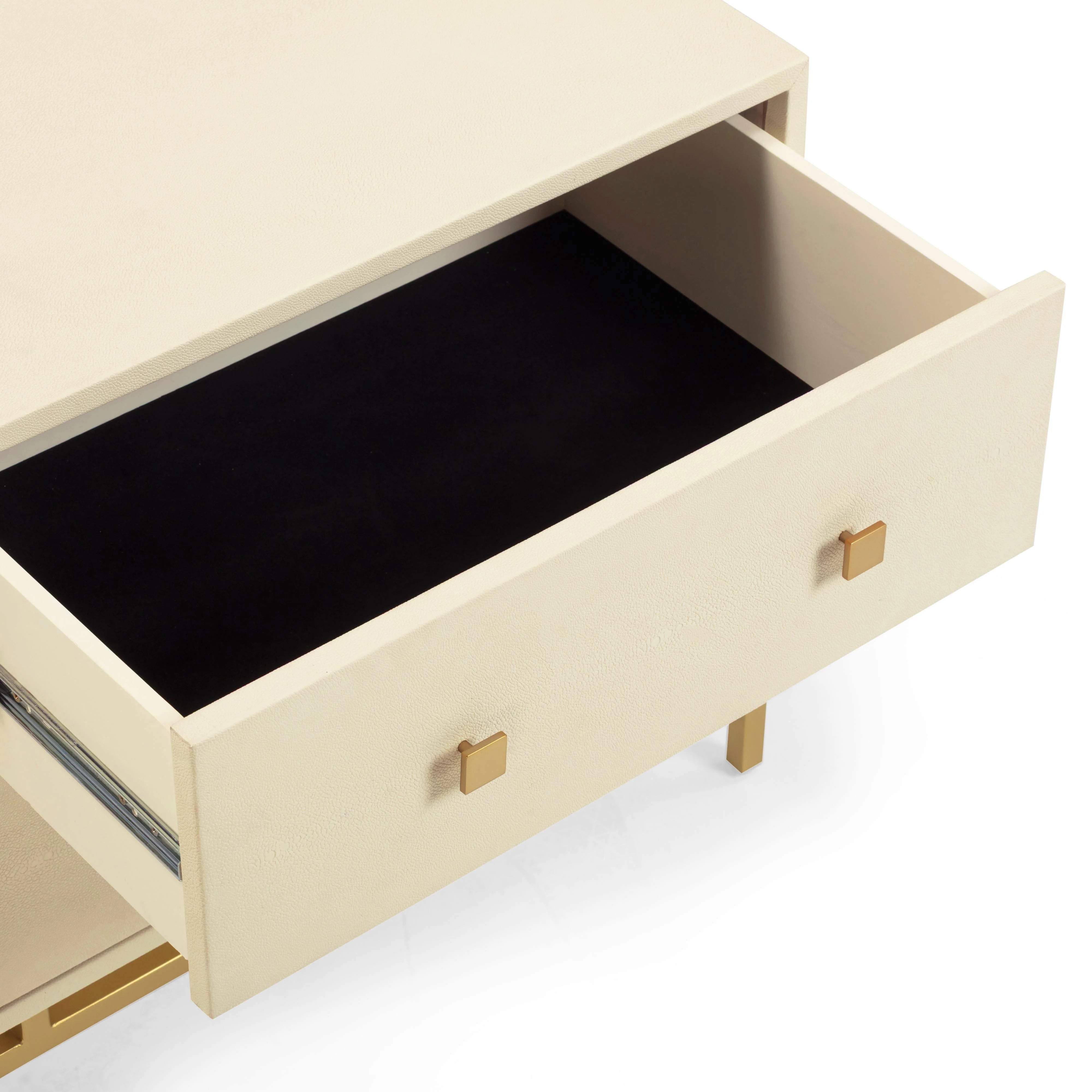 Pesce 25" Faux Shagreen 2-Drawer Nightstand