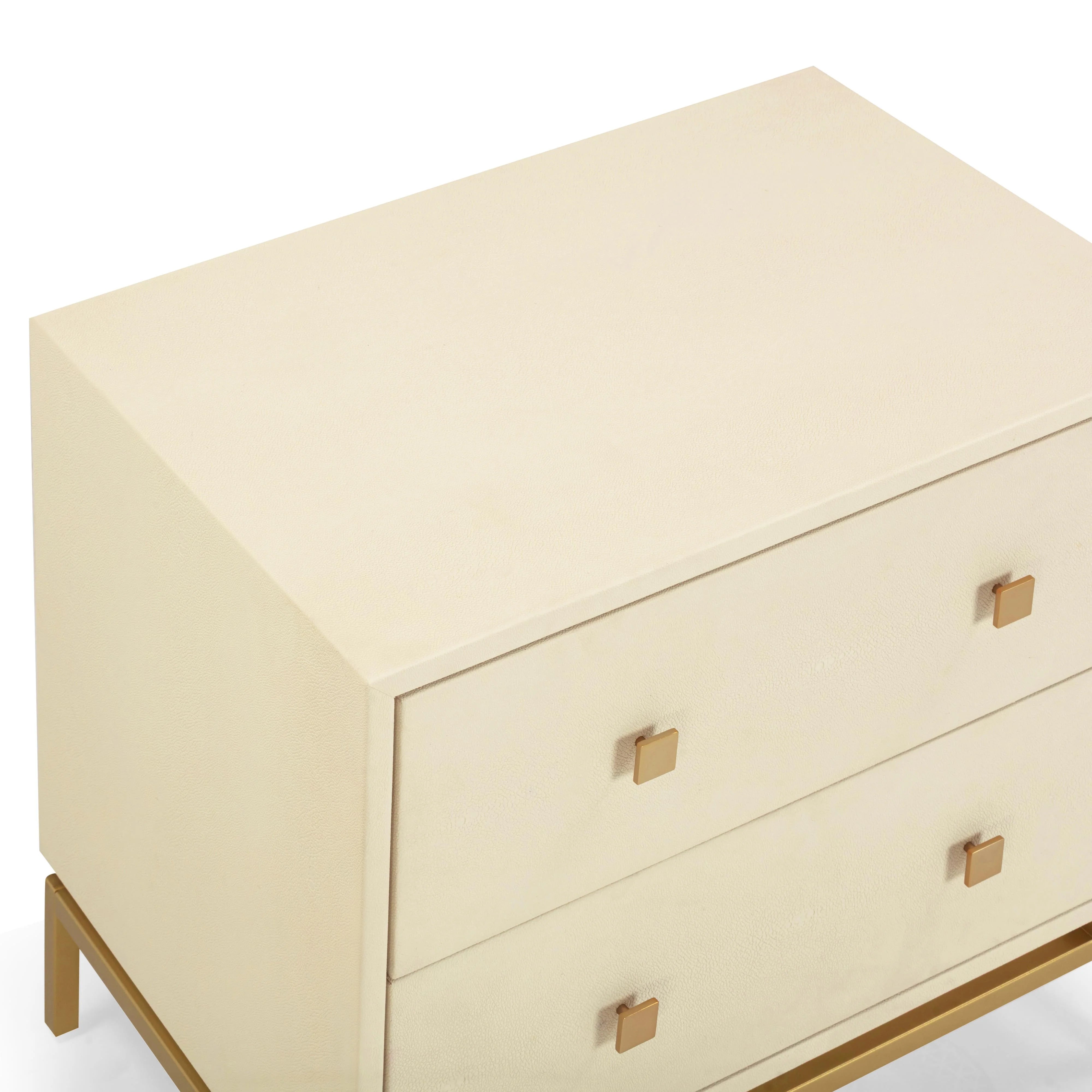 Pesce 25" Faux Shagreen 2-Drawer Nightstand