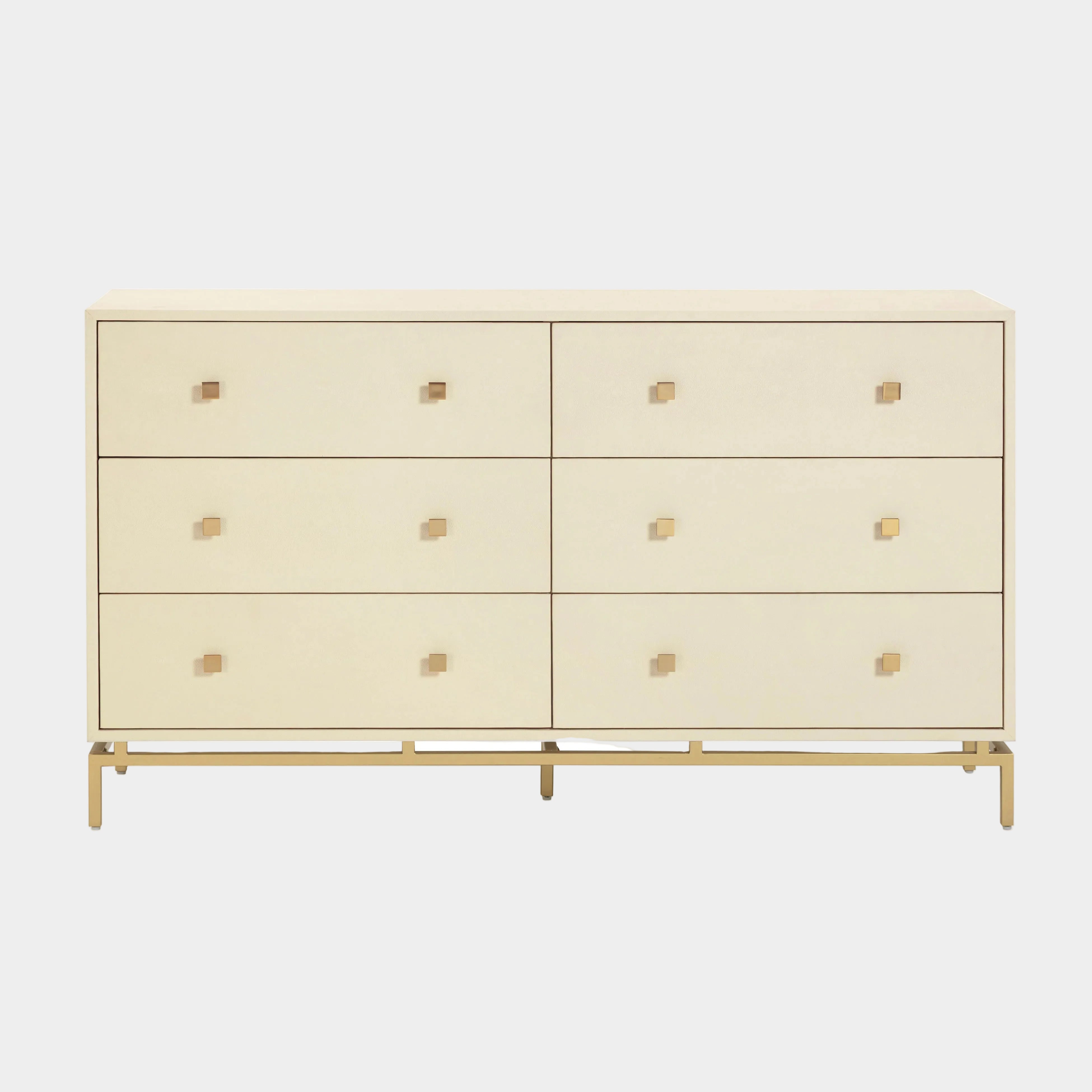 Pesce 57" Faux Shagreen 6-Drawer Dresser