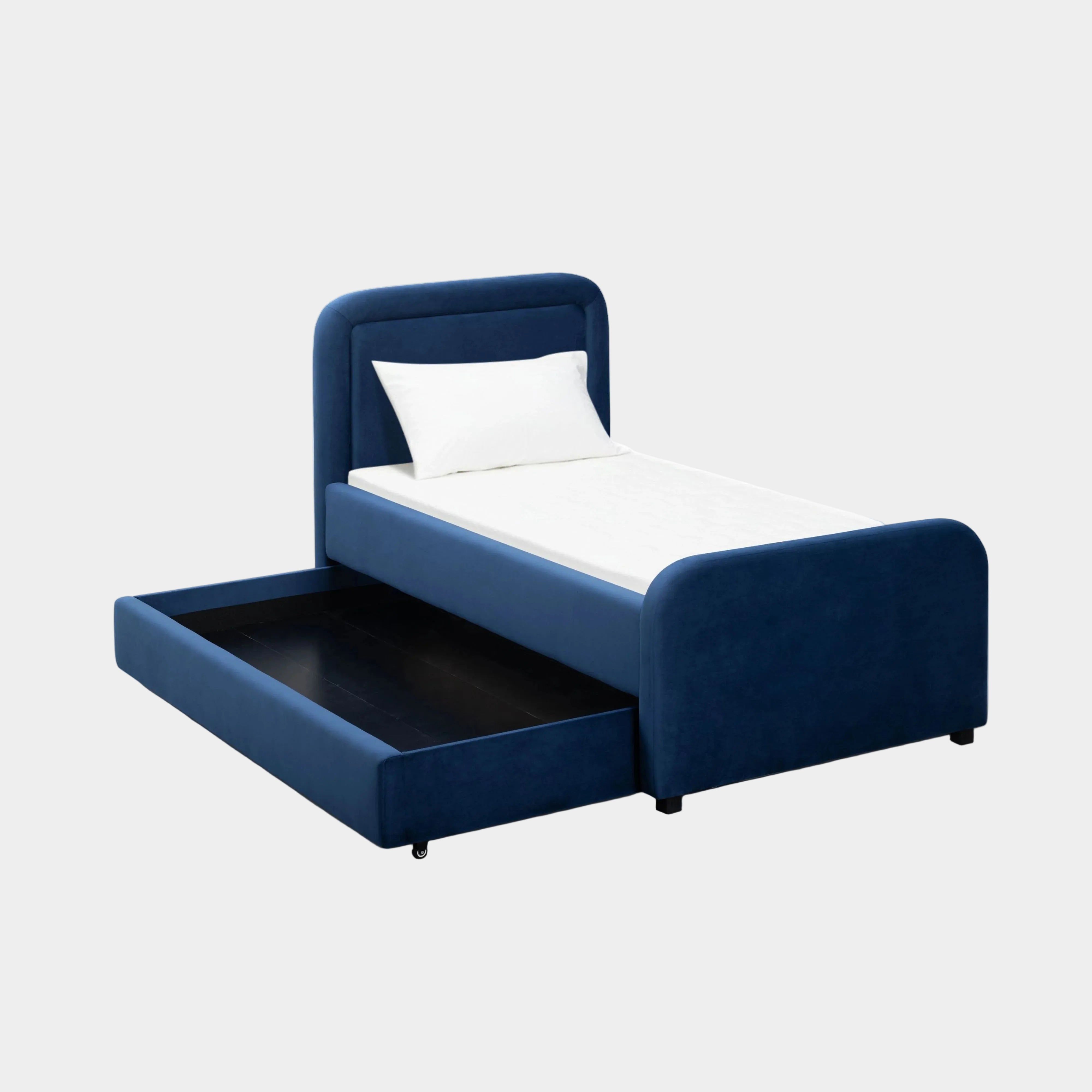 Briella Performance Velvet Trundle Bed in Twin