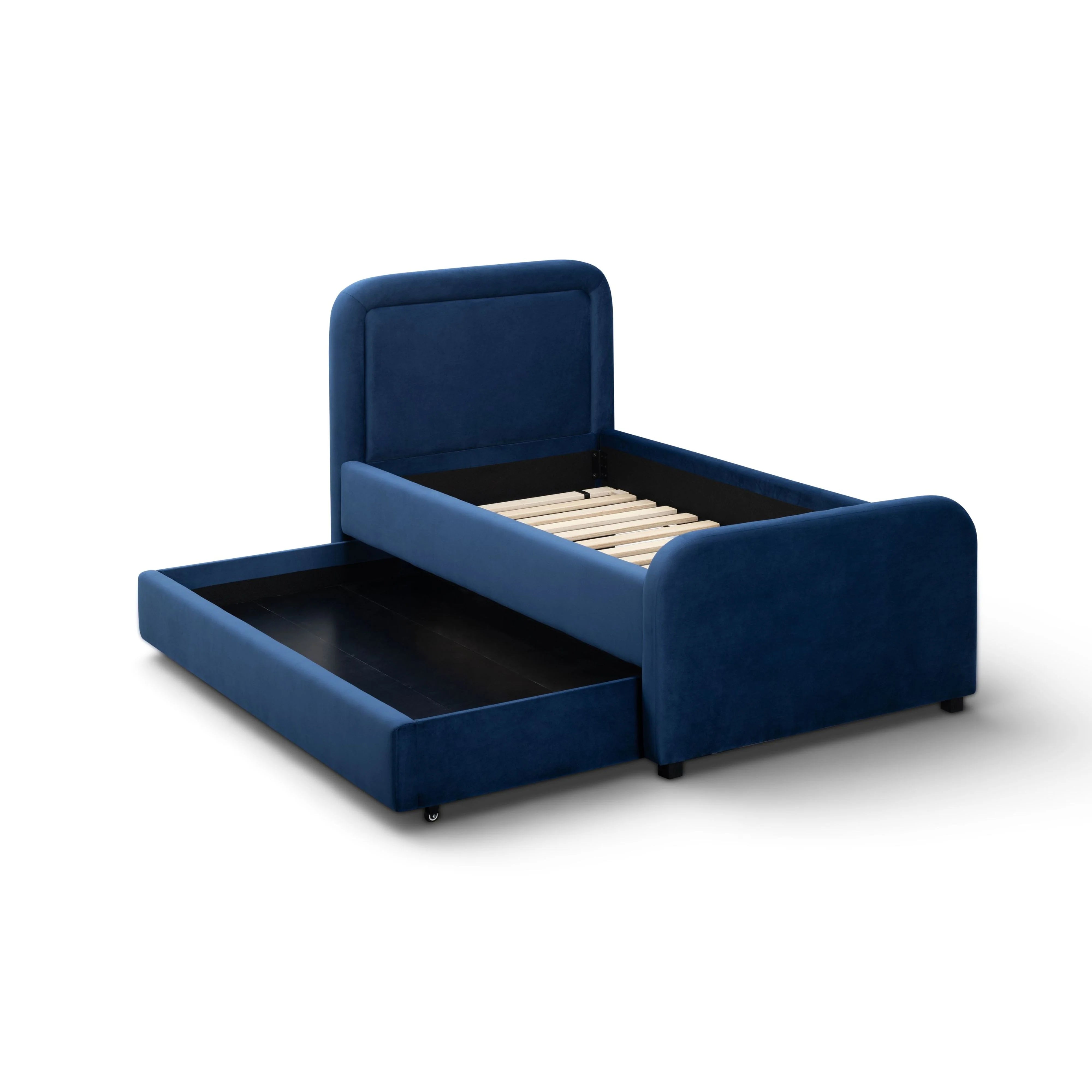 Briella Performance Velvet Trundle Bed in Twin