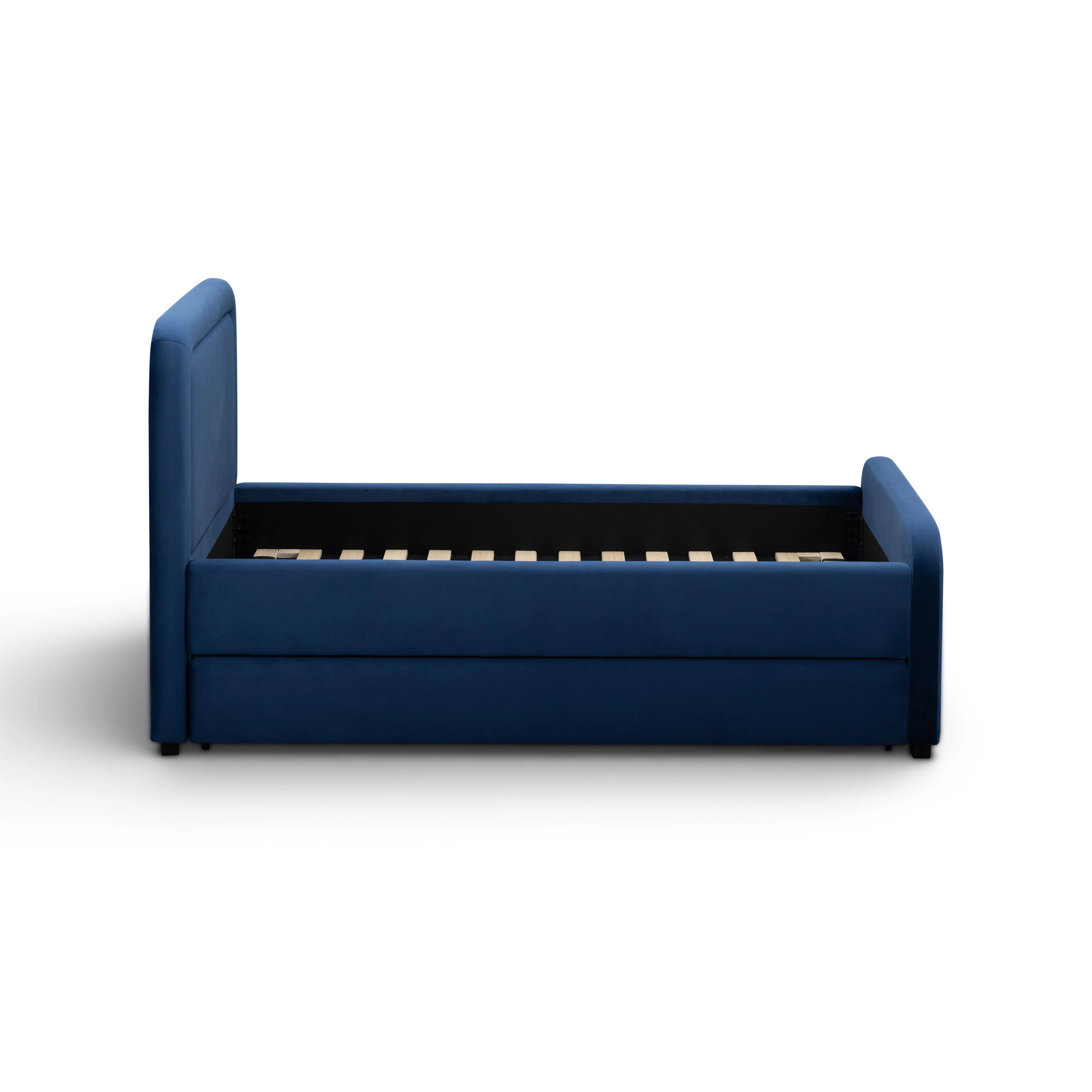 Briella Performance Velvet Trundle Bed in Twin