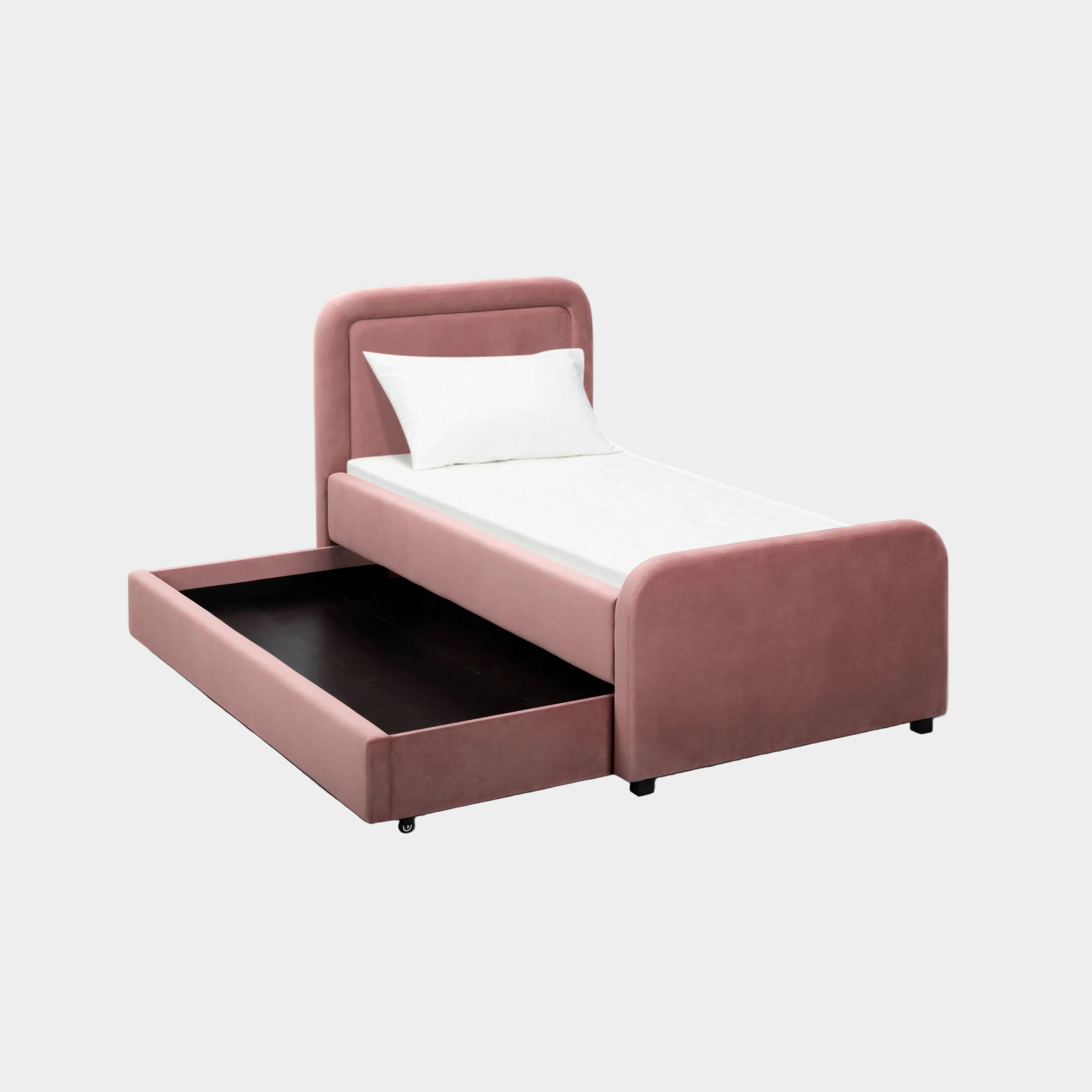 Briella Performance Velvet Trundle Bed in Twin
