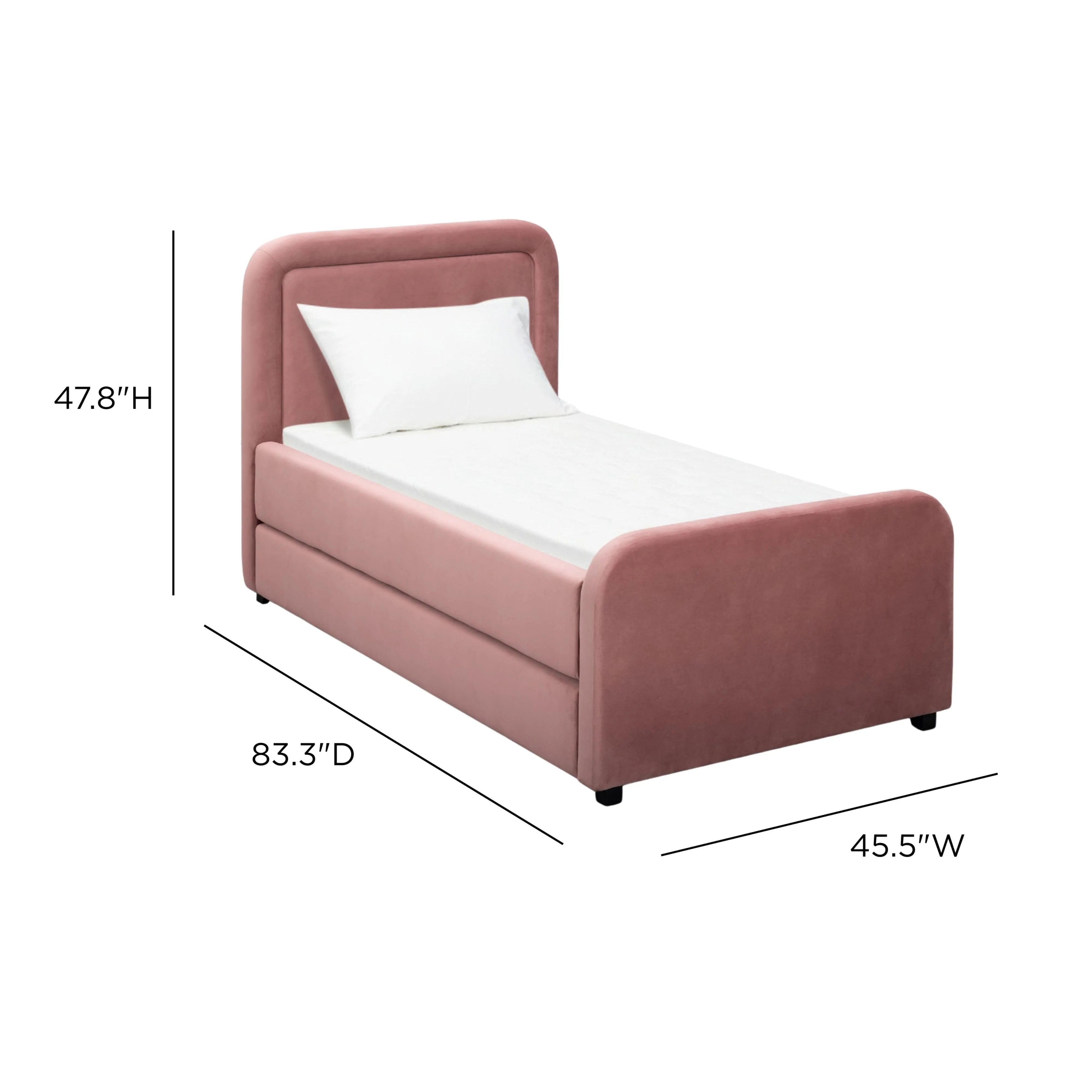 Briella Performance Velvet Trundle Bed in Twin