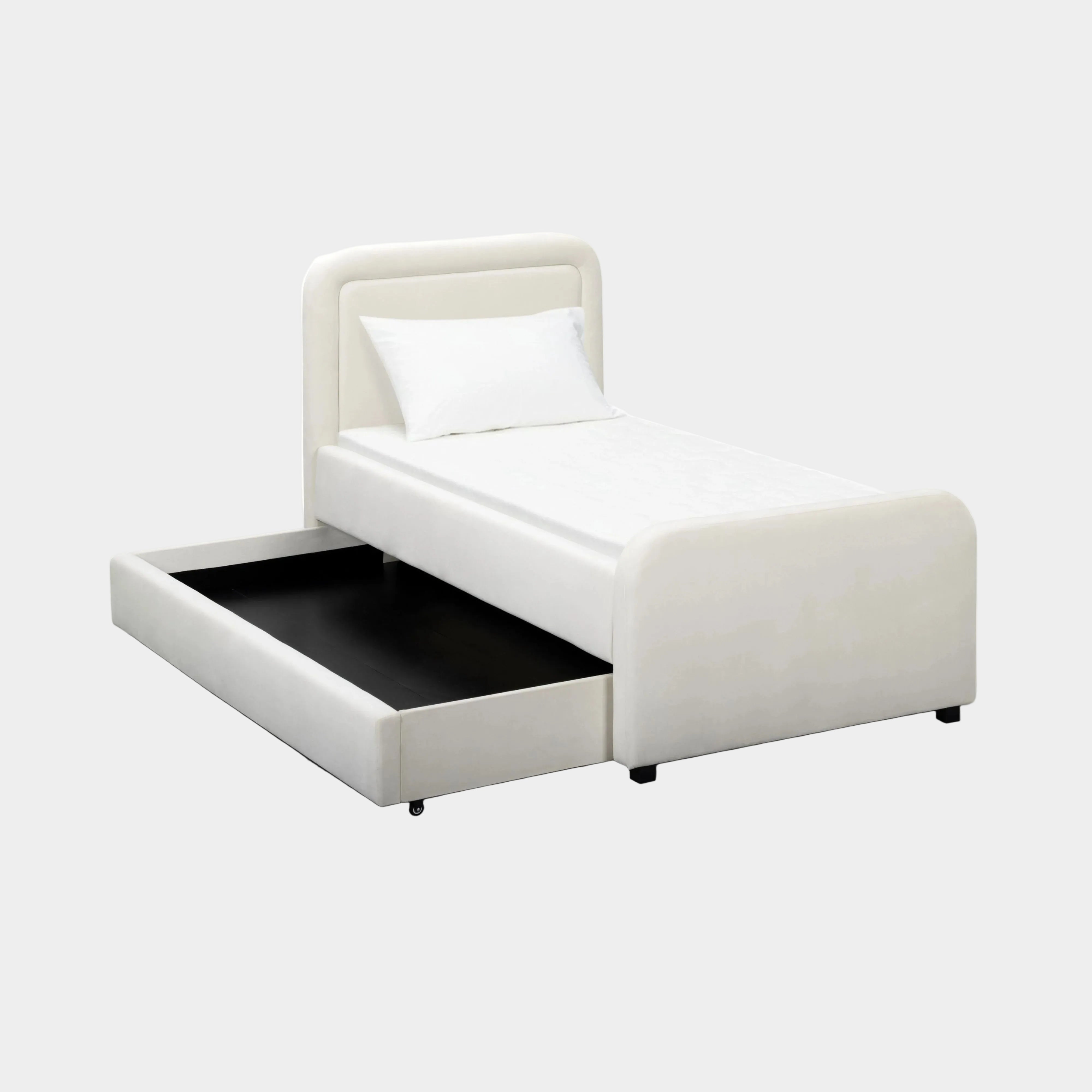 Briella Performance Velvet Trundle Bed in Twin