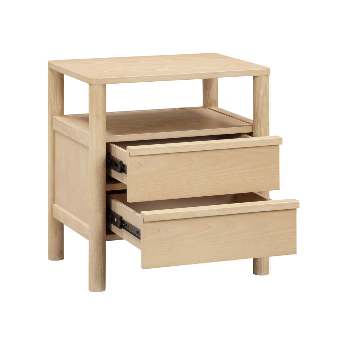 Tyra 22" Ash 2-Drawer Nightstand