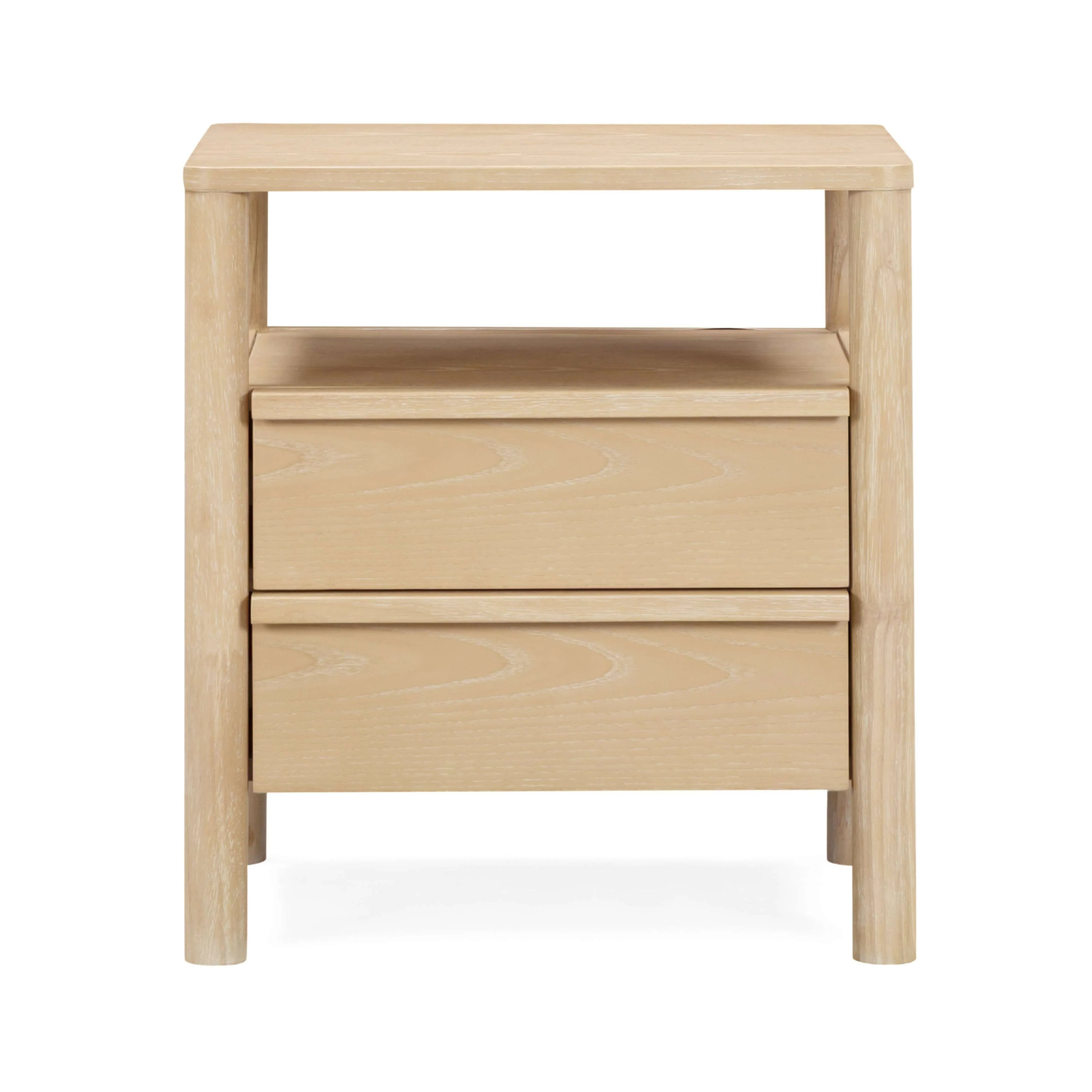 Tyra 22" Ash 2-Drawer Nightstand