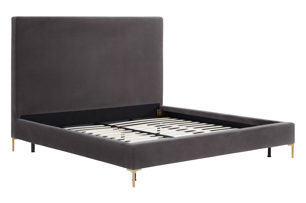 Delilah Grey Velvet Bed