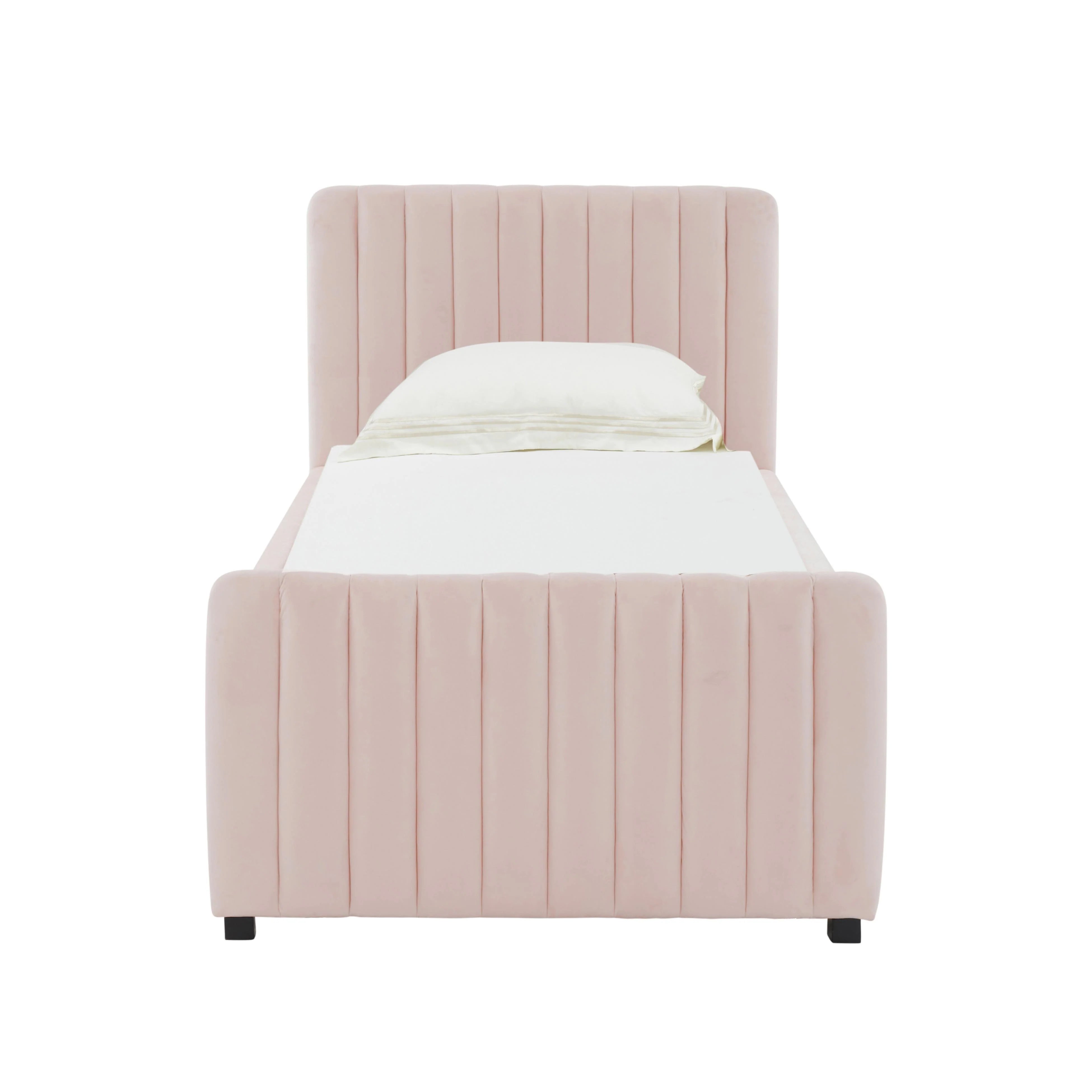Angela Performance Velvet Trundle Bed in Twin