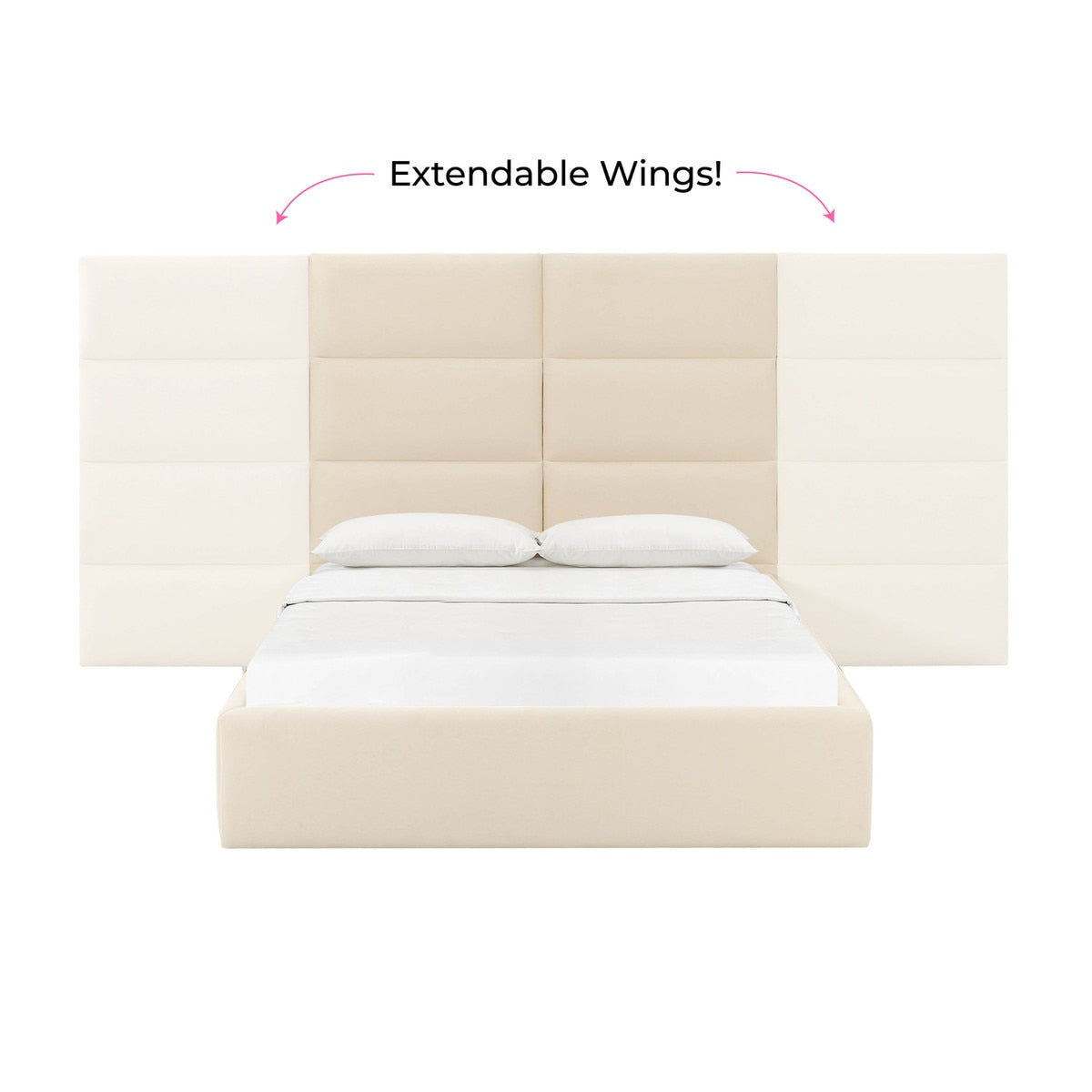 Eliana King Bed with Wings