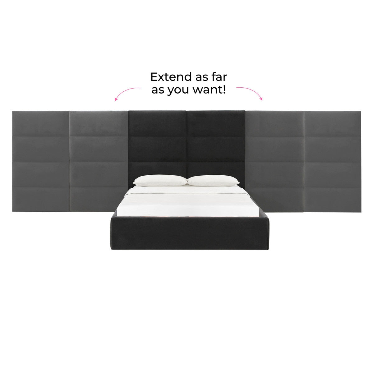 Eliana Black Velvet  Bed