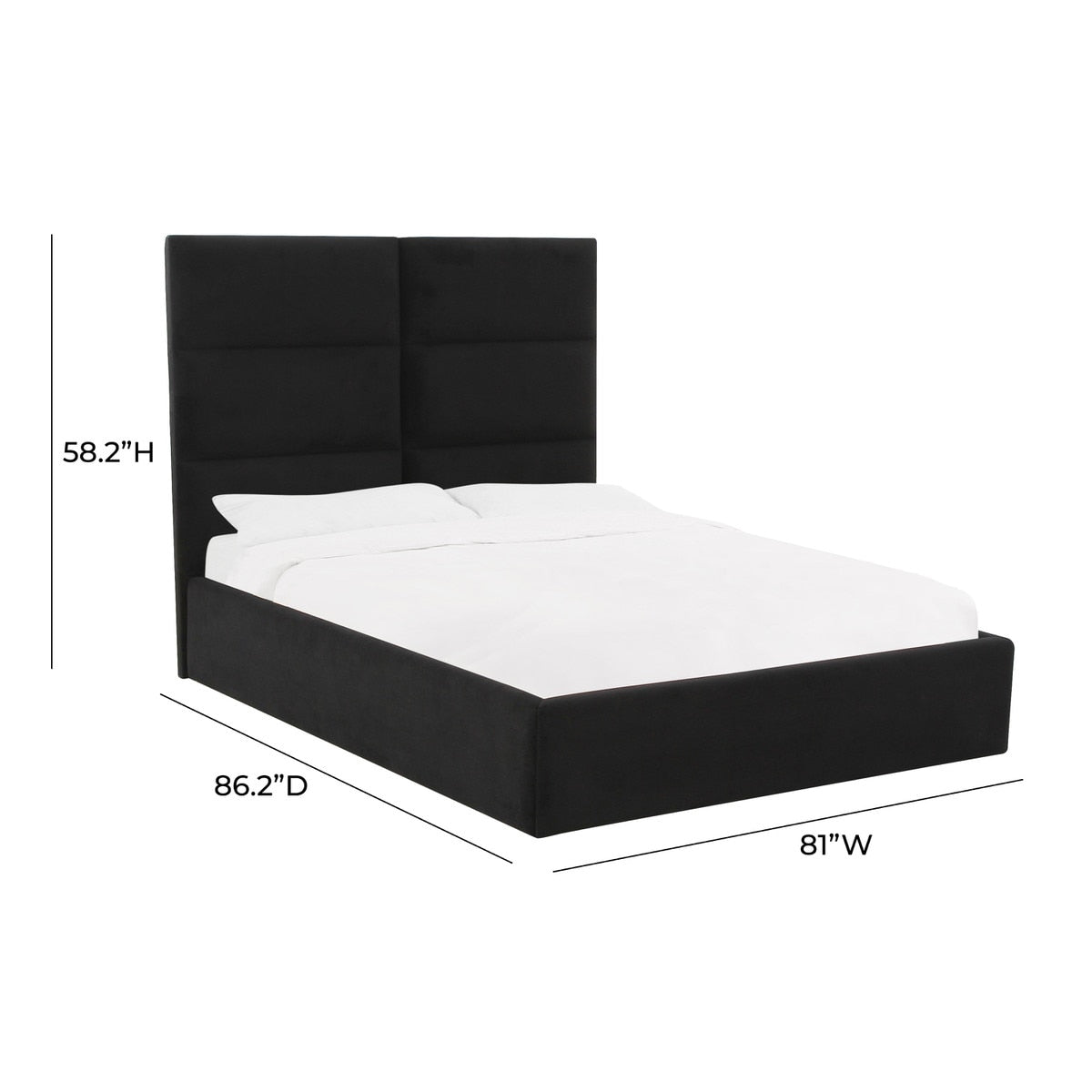 Eliana Black Velvet  Bed