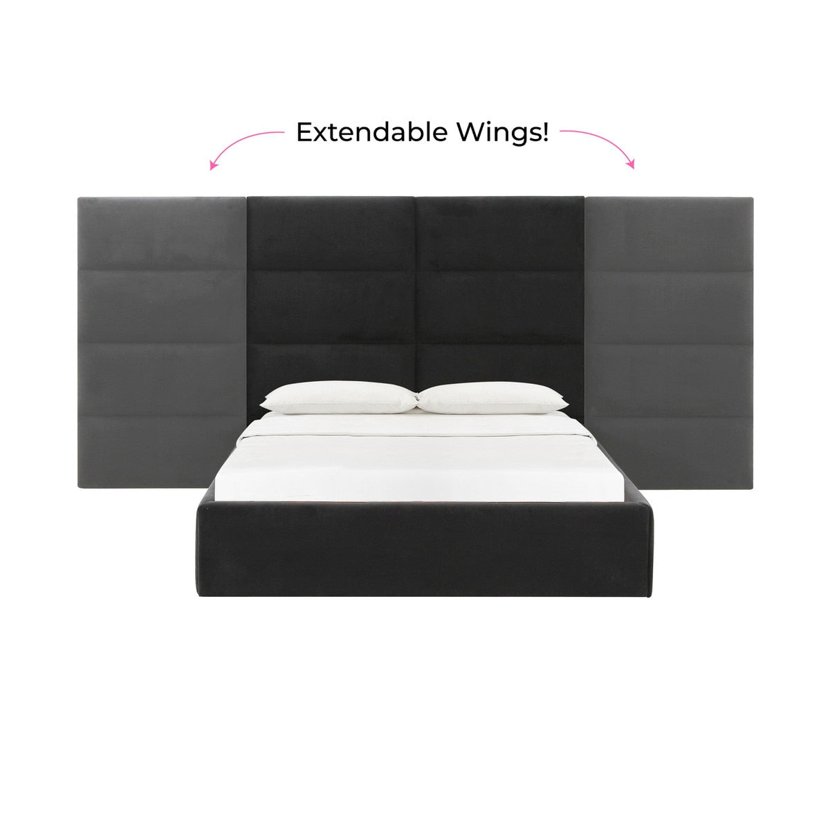 Eliana Black Velvet  Bed