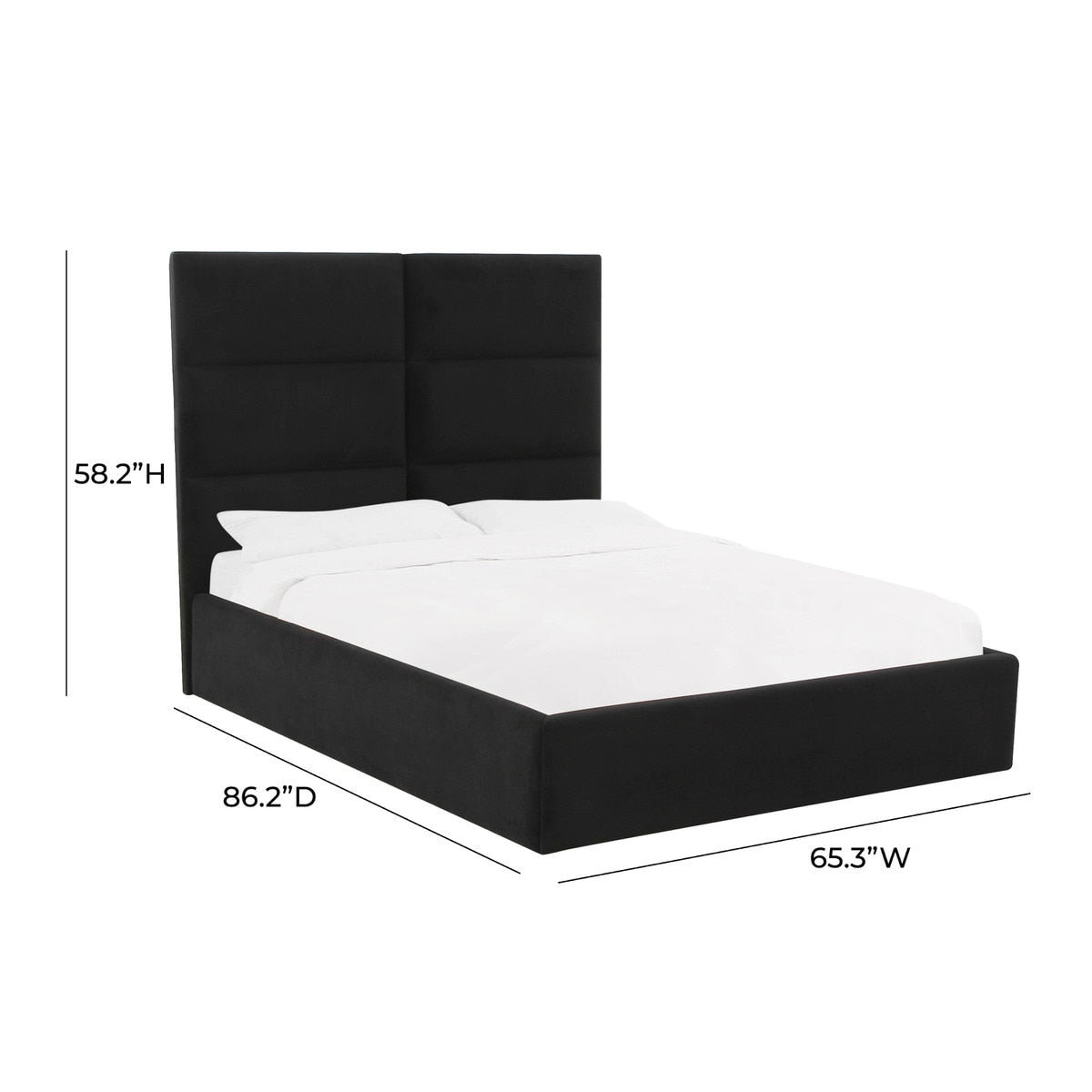 Eliana Black Velvet  Bed