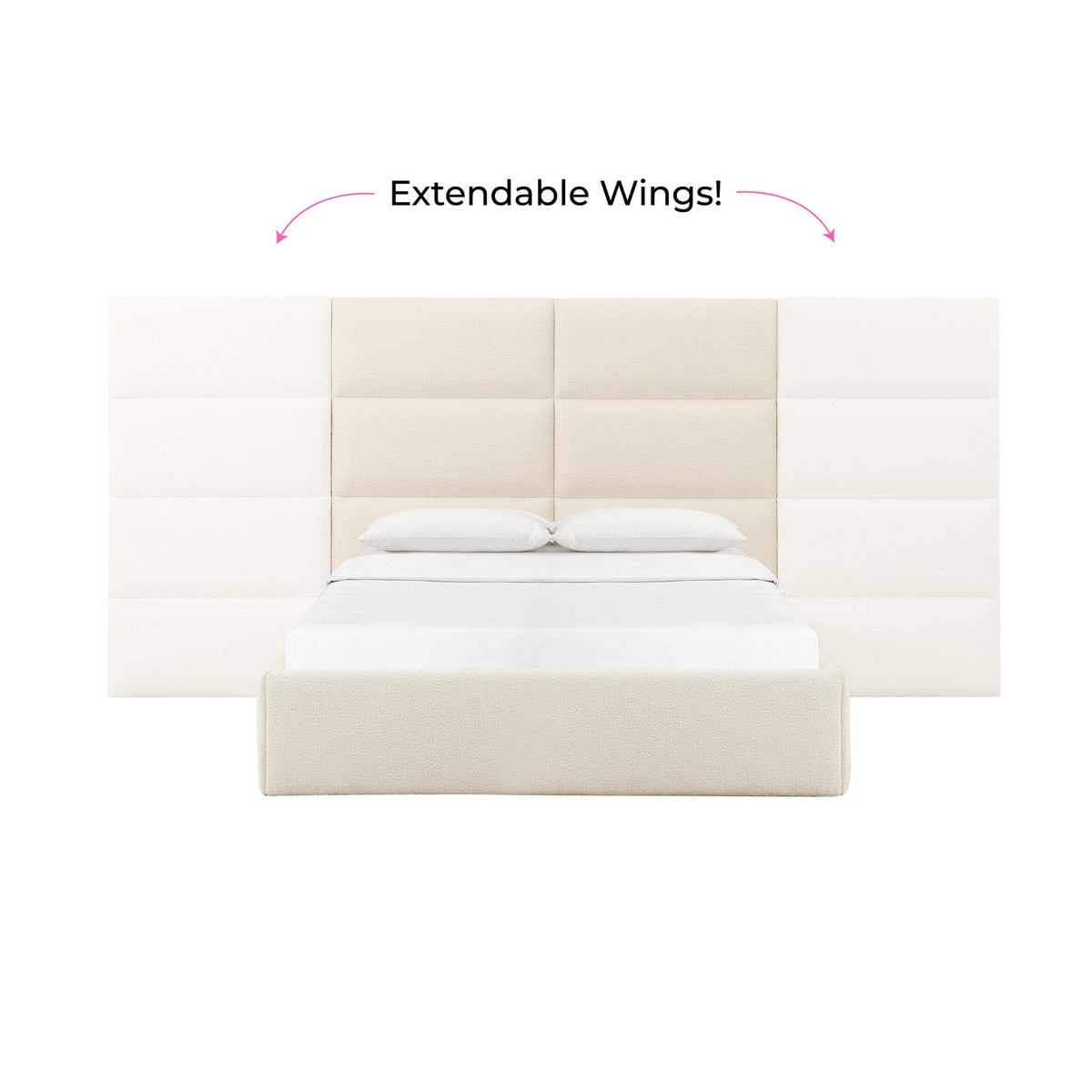 Eliana King Bed with Wings