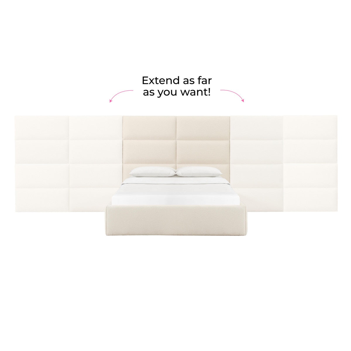 Eliana Cream Boucle Bed