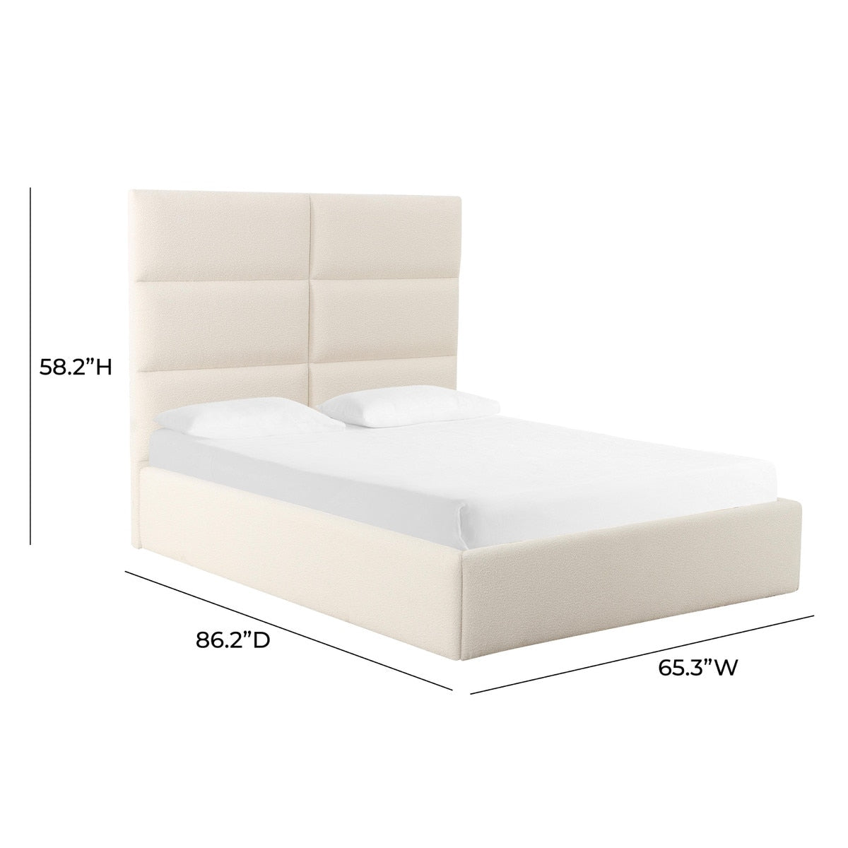 Eliana Cream Boucle Bed