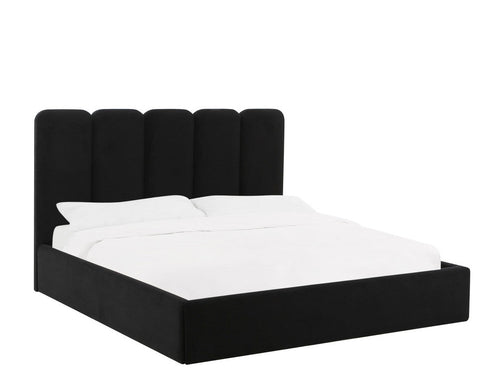 Palani Black Velvet Bed