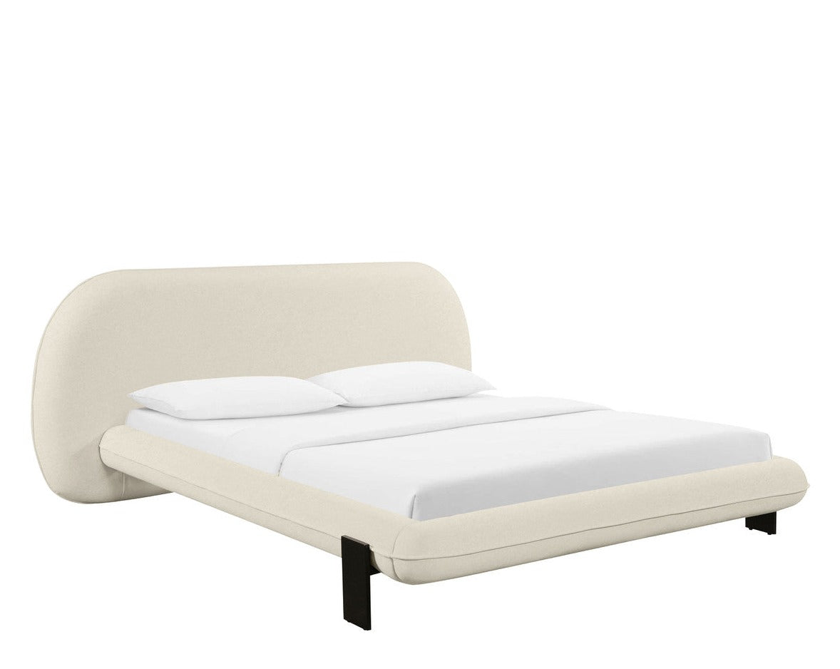 Ophelia Cream Faux Wool Bed
