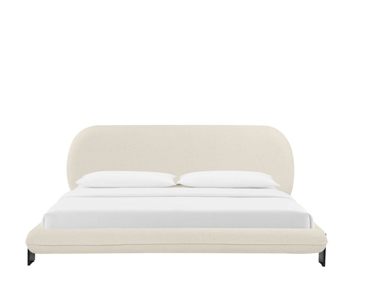 Ophelia Cream Faux Wool Bed