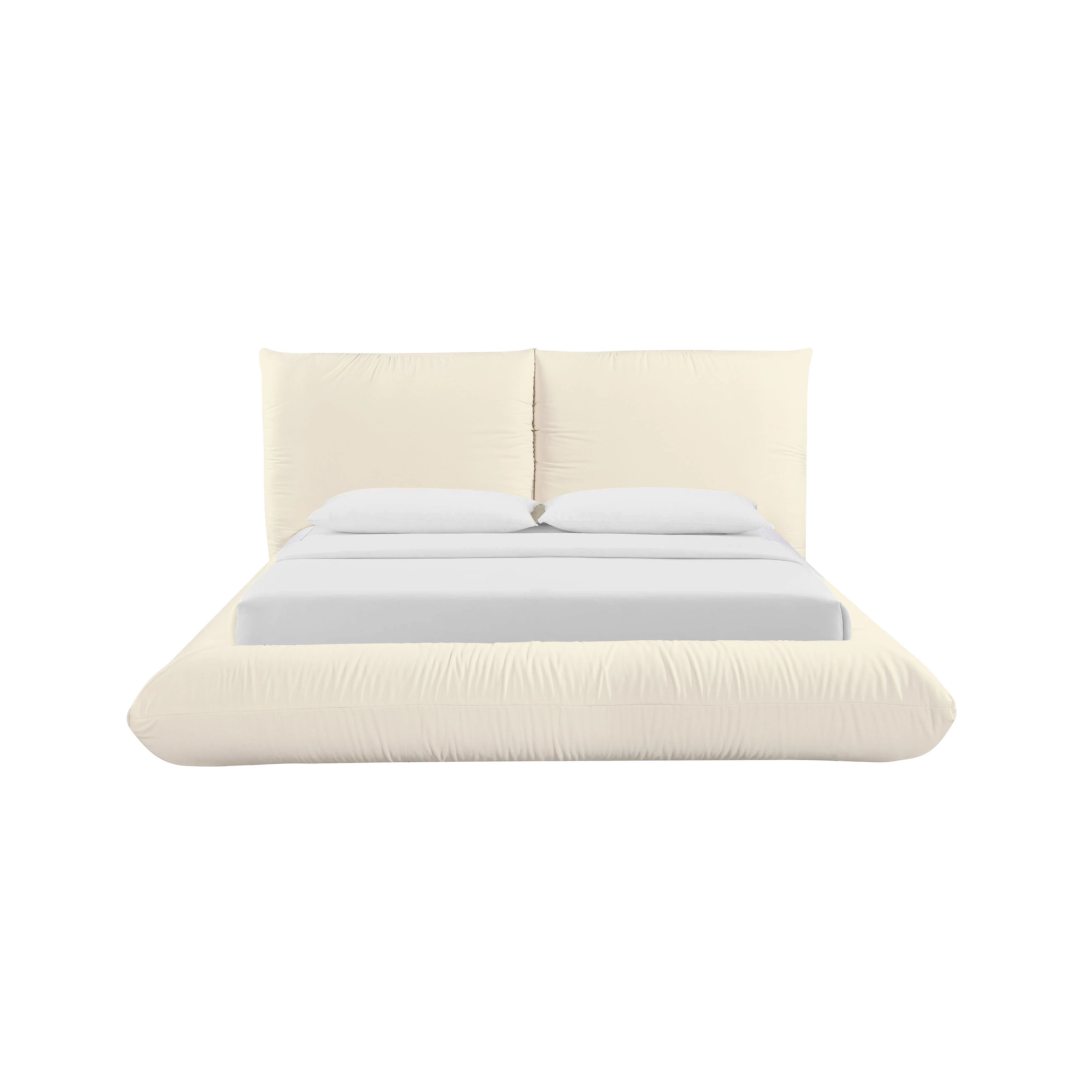 Romp Cream Upcycled Performance Linen Bed